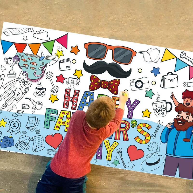 Happy Kids Education - Mutlu Babalar Günü DIY Karalama Kağıdı: