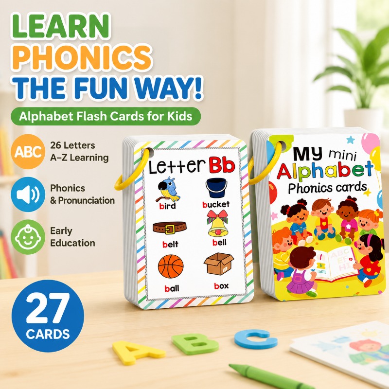 Flash Card Alphabet - Alfabe Fonetik İngilizce Öğrenme Kartları 27