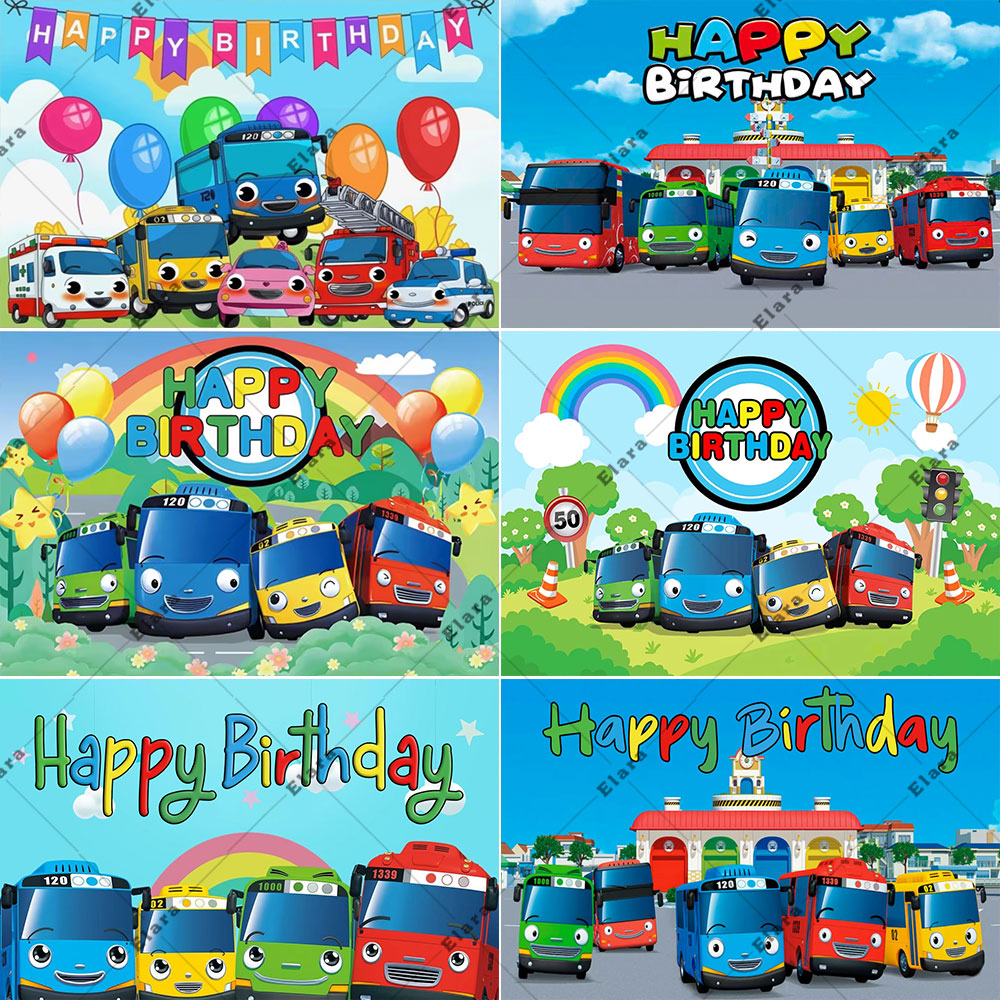 Happy Kids Education - Karikatür Anime Küçük Otobüs Çocuklar 1st