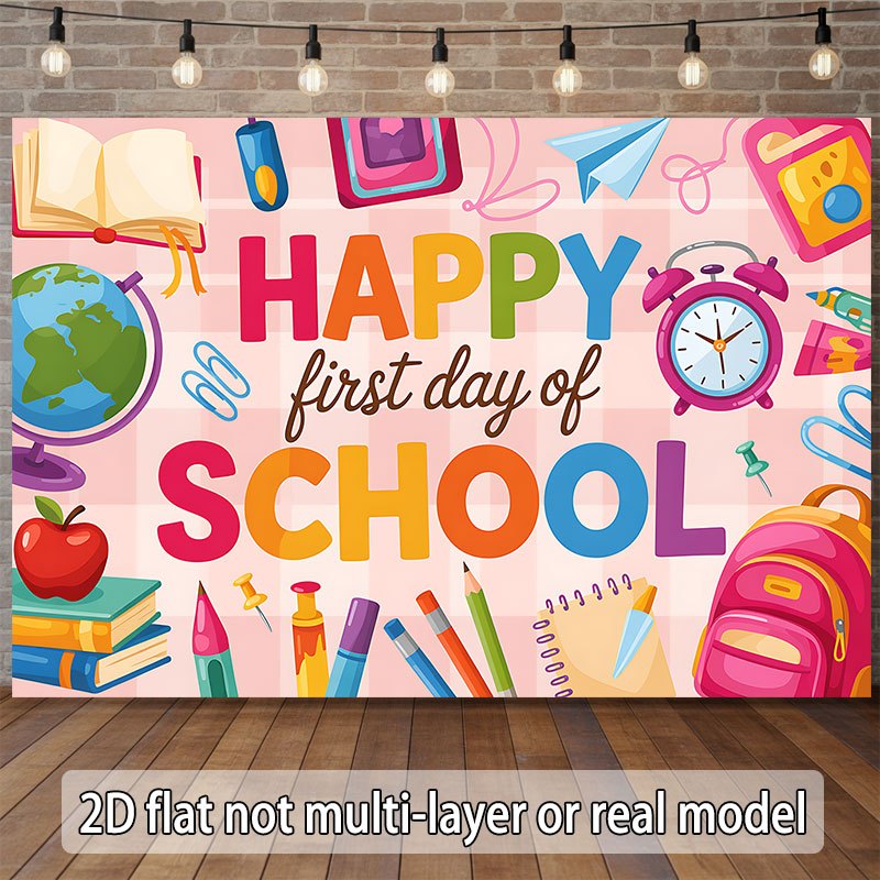 Happy Kids Education - Okula Dönüş Duvar Halısı Mutlu Okulun