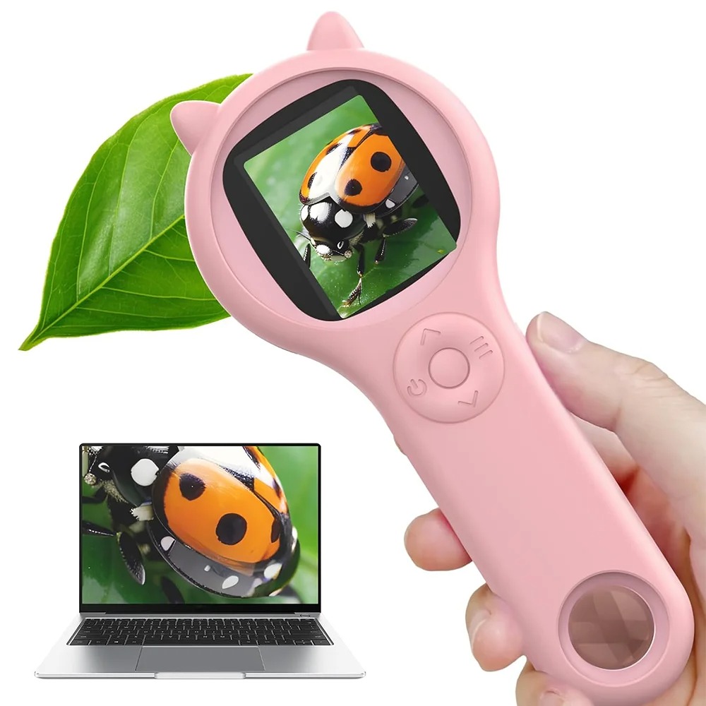 Kids Educational Videos - Çocuklar Mikroskop Taşınabilir El Büyüteç Dijital