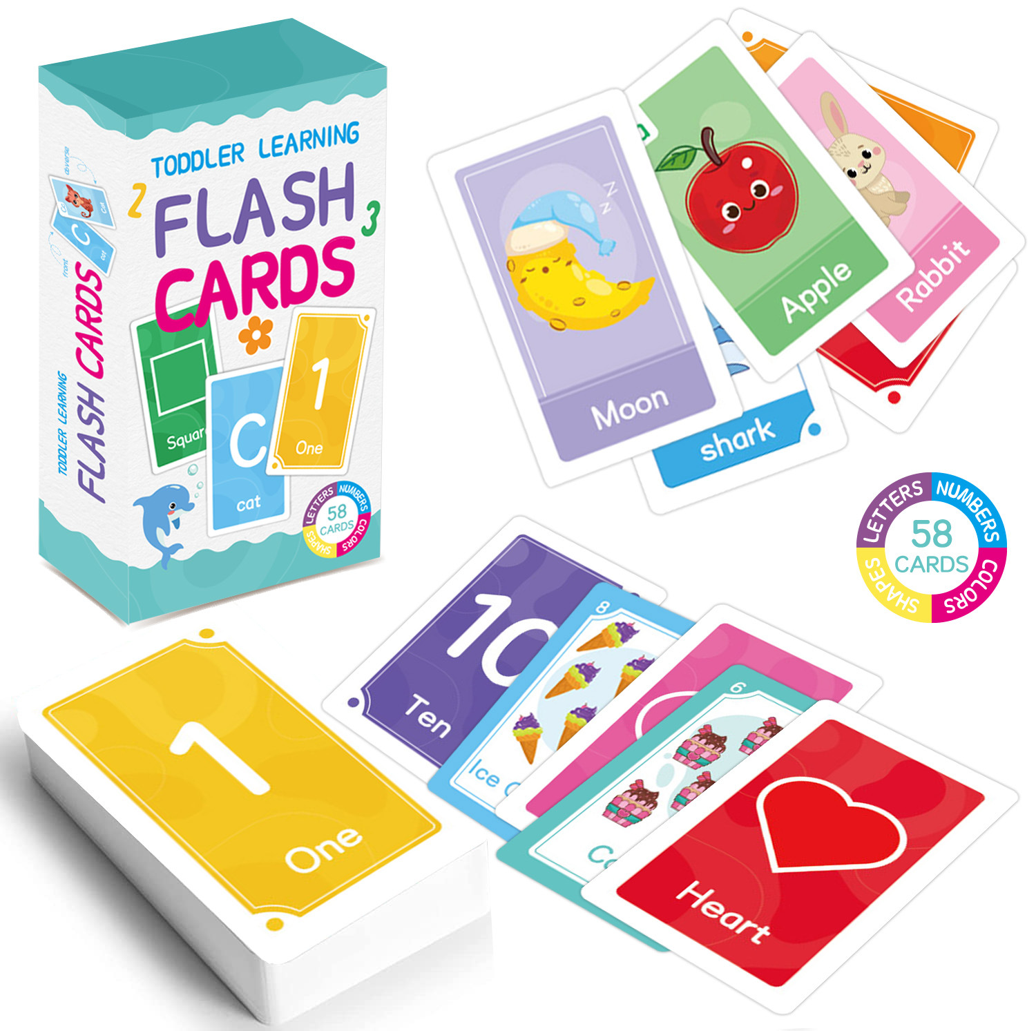 58 Adet ABC Alfabe Flashcards  - Flash Card Alphabet incelemesi ve fiyatı