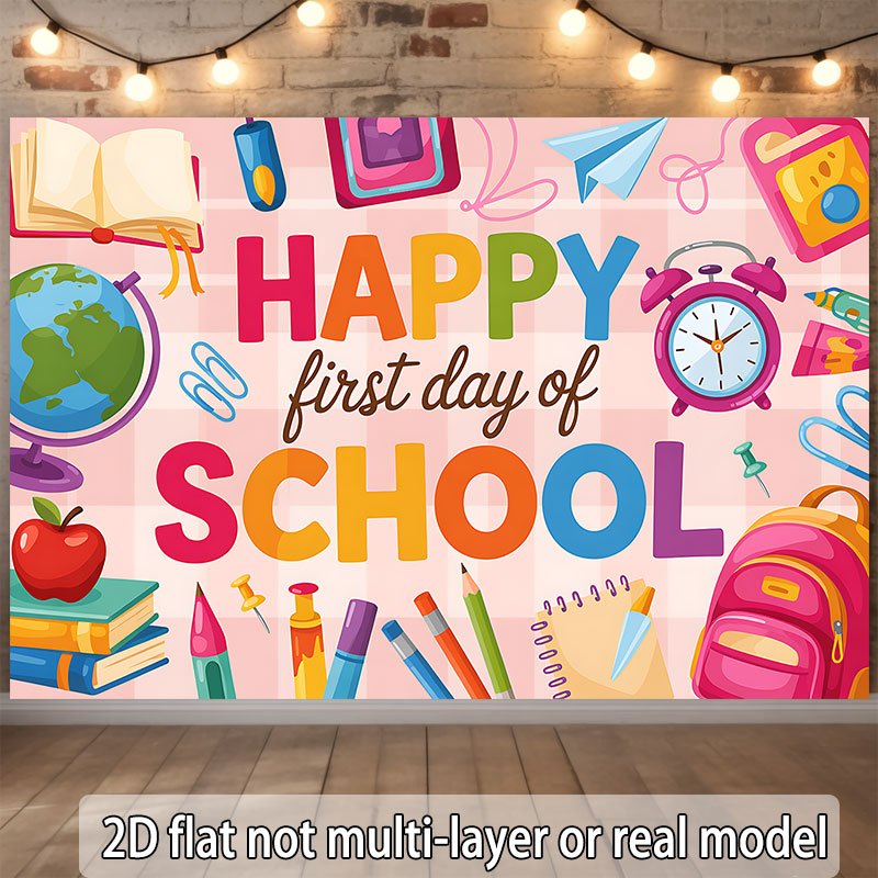 Okula Dönüş Duvar Halısı Mutlu - Happy Kids Education incelemesi ve fiyatı
