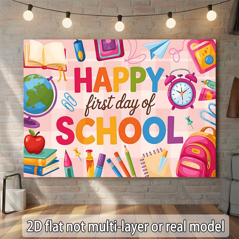 Okula Dönüş Duvar Halısı Mutlu - Happy Kids Education incelemesi ve fiyatı