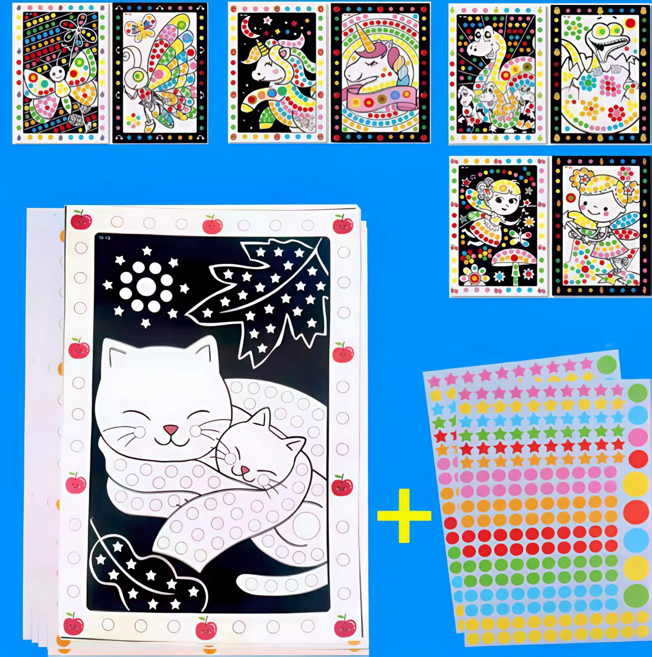 6/10 Sheets/Lot Sevimli Karika - Happy Kids Education incelemesi ve fiyatı