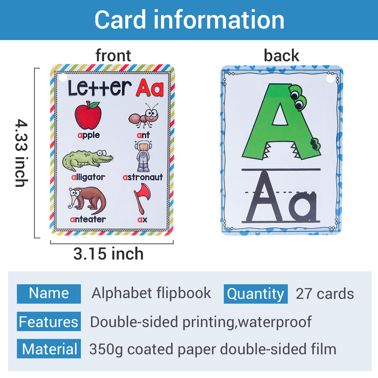 Bview Sanat İngilizce 26 Harfl - Flash Card Alphabet incelemesi ve fiyatı