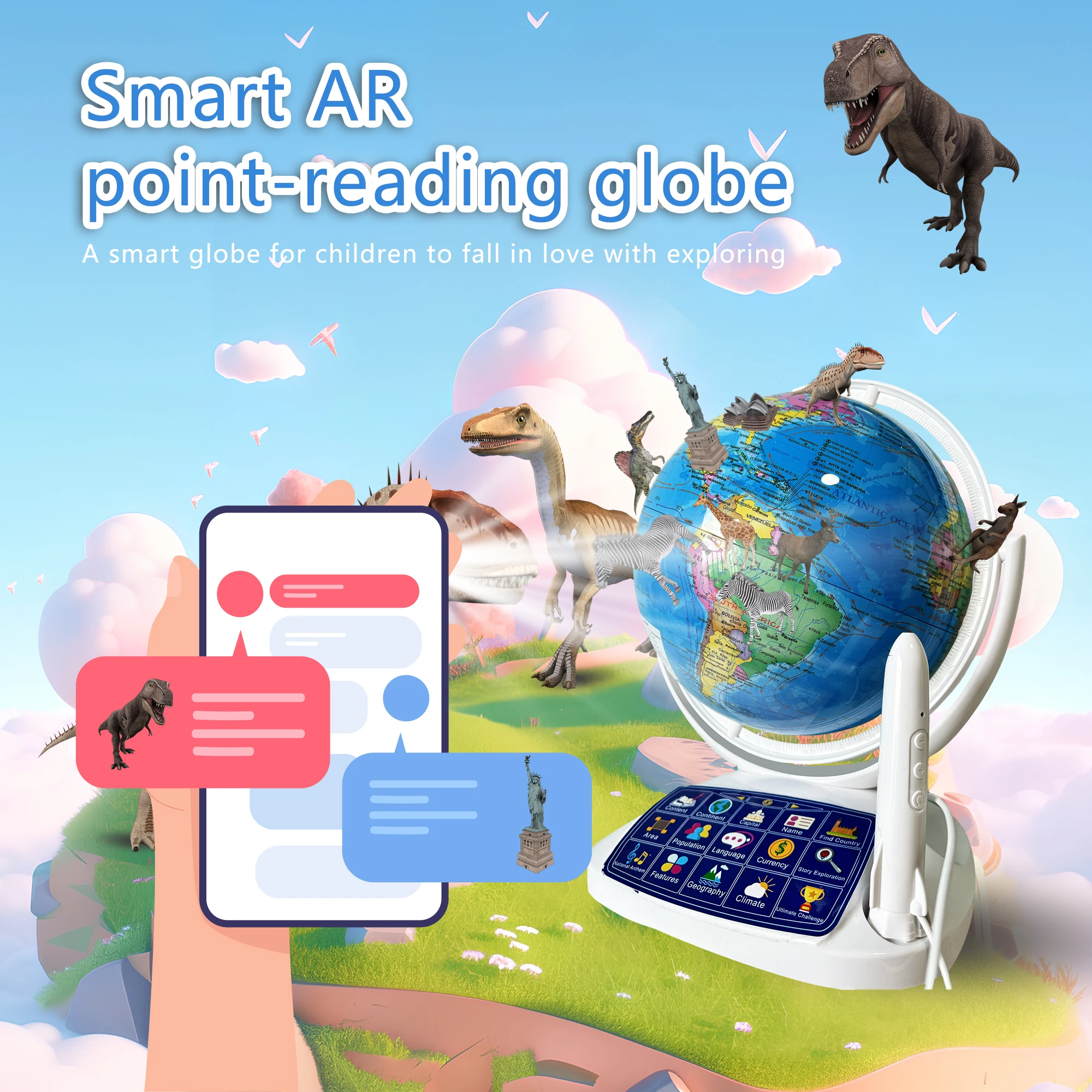 AR İnteraktif Akıllı Küre Çocu - Educational Globe For Kids incelemesi ve fiyatı